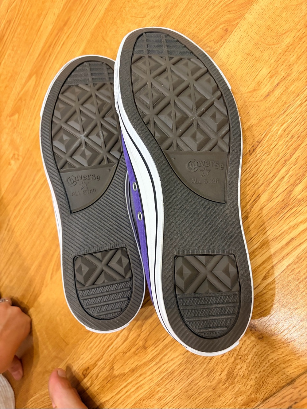 Converse Purple Low-Top Canvas Sneakers with White Trim - Picture 2 of 2